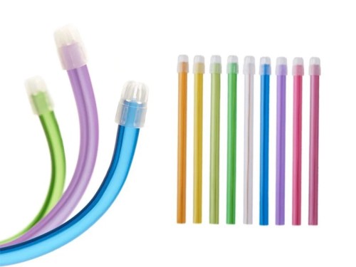 Слюноотсосы, фиолетовый, 100шт со съемным наконечником (TREVITA)