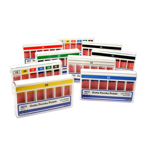 Гуттаперчевые штифты Meta Biomed 04 №45-80, 60 шт. конус. 